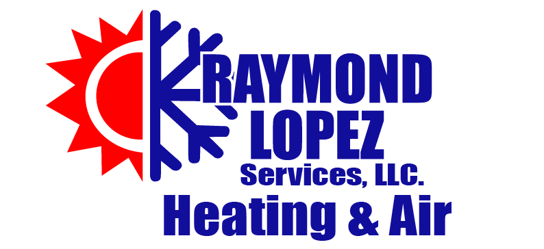 The logo for raymond lopez services llc heating and air