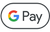 A google pay logo in a white oval on a white background.