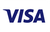 The visa logo is blue and white on a white background.