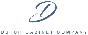 Dutch Cabinet Company logo with a stylized blue “D” above the company name in blue text