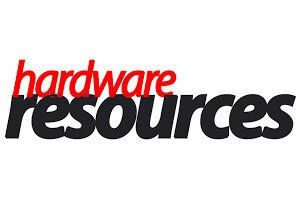 Hardware Resources logo in red and black text on a white background