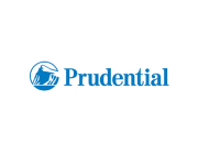 The blue Prudential logo, featuring their signature rock icon followed by the company name in a serif font.