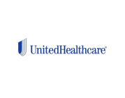 The UnitedHealthcare logo, featuring a dark blue stylized U icon next to the company name in dark blue text.
