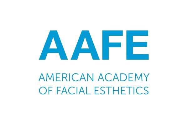 AAFE logo in blue with “American Academy of Facial Aesthetics” text