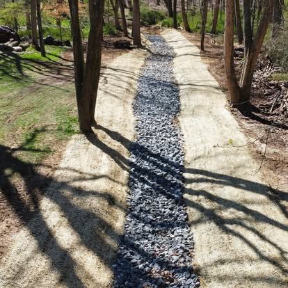 Riprap stormwater drainage swale with erosion control in West Chester, PA by Elevated Excavation