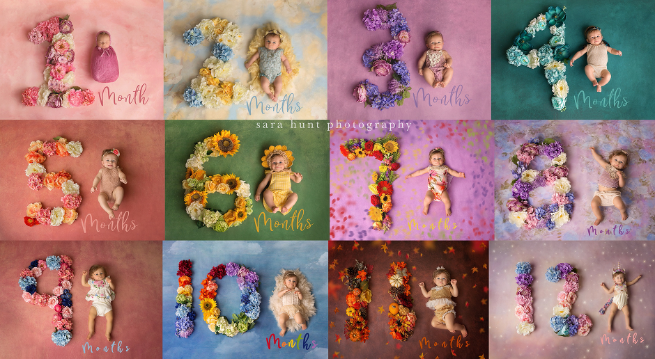 Number poses collage — Pearland, TX — Sara Hunt Photography