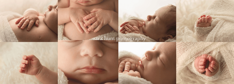 Different parts of newborn baby — Pearland, TX — Sara Hunt Photography