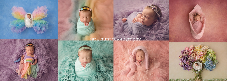 Colorful themed newborn baby — Pearland, TX — Sara Hunt Photography