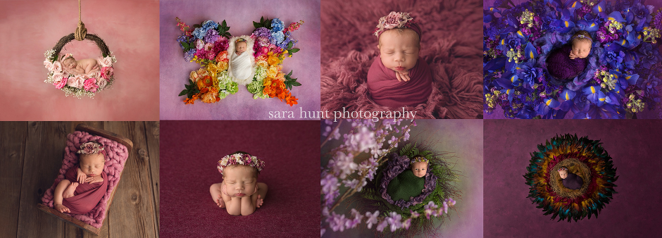 Flower themed newborn baby — Pearland, TX — Sara Hunt Photography