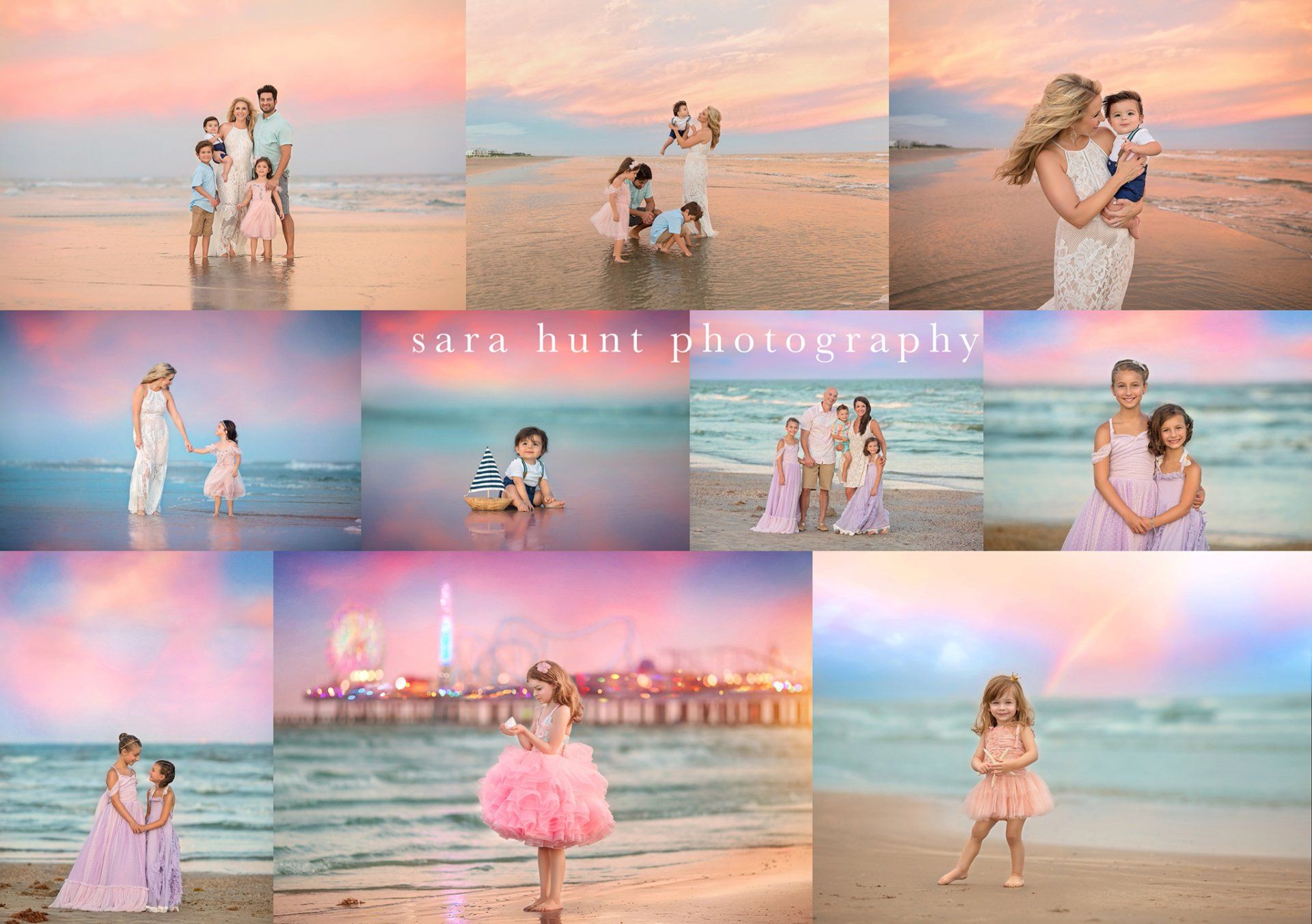 Collage images at the beach — Pearland, TX — Sara Hunt Photography