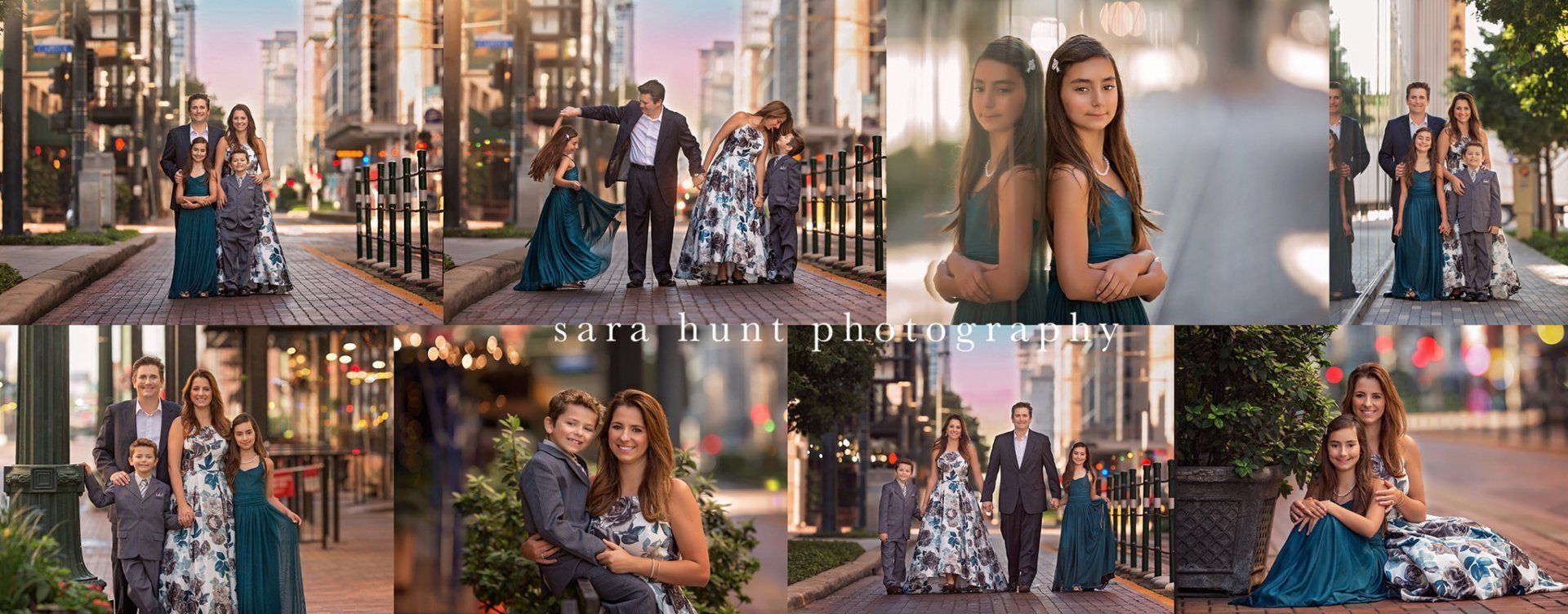 Collage images of family city theme photography — Pearland, TX — Sara Hunt Photography