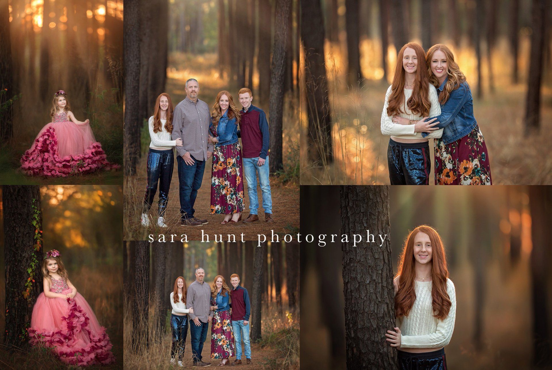 Collage images of at the Woodlands park — Pearland, TX — Sara Hunt Photography