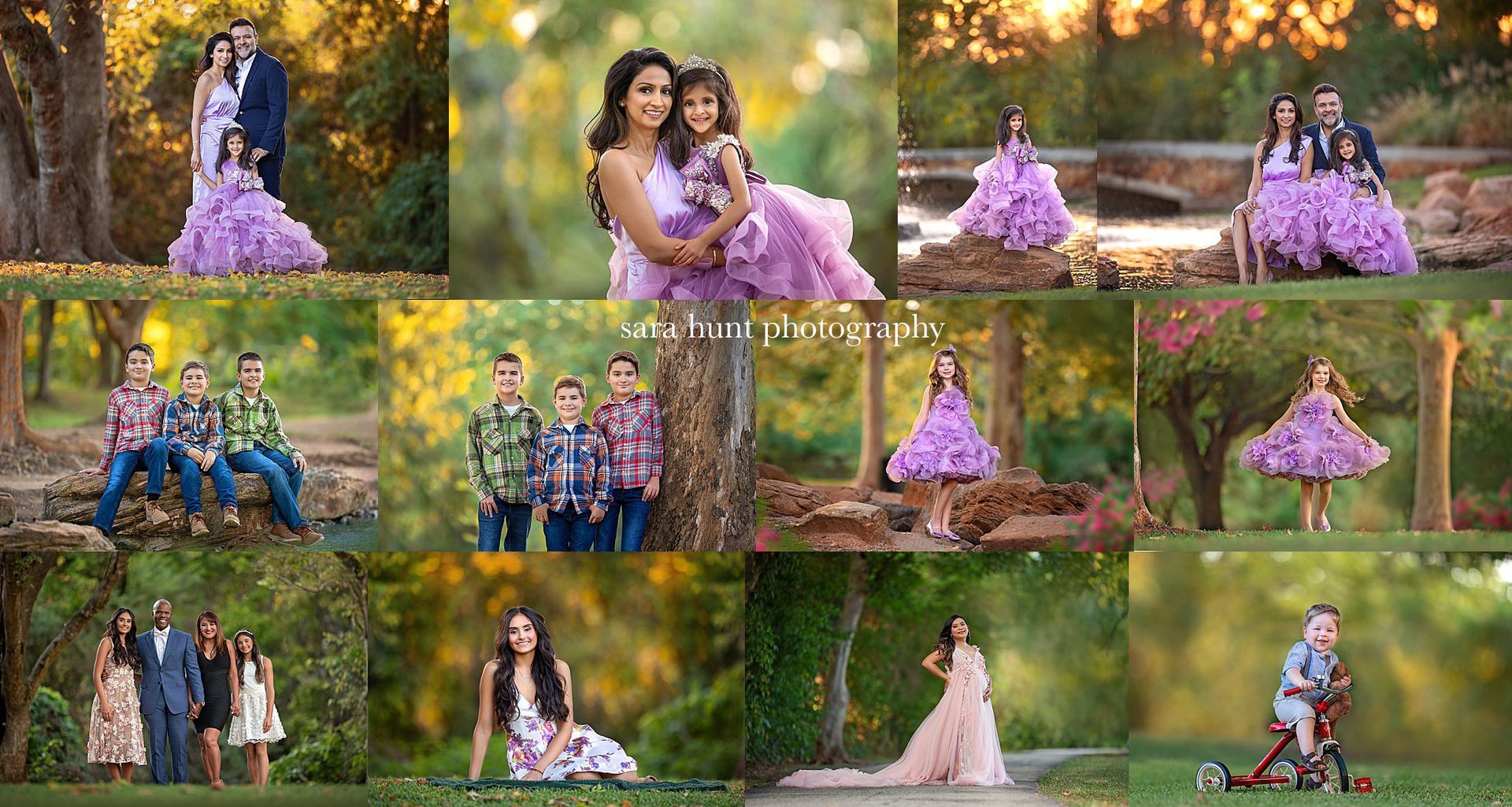 Collage images of at the Oyster creek park — Pearland, TX — Sara Hunt Photography