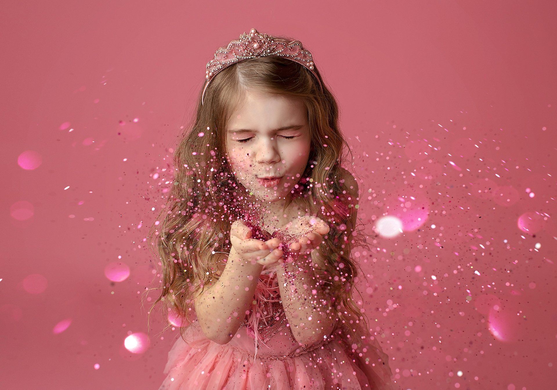 Girl blowing glitters — Pearland, TX — Sara Hunt Photography Girl blowing glitters — Pearland, TX — Sara Hunt Photography