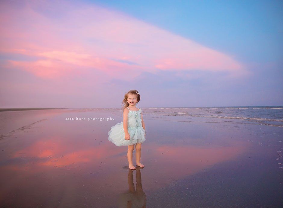 Girl standing on seashore — Pearland, TX — Sara Hunt Photography