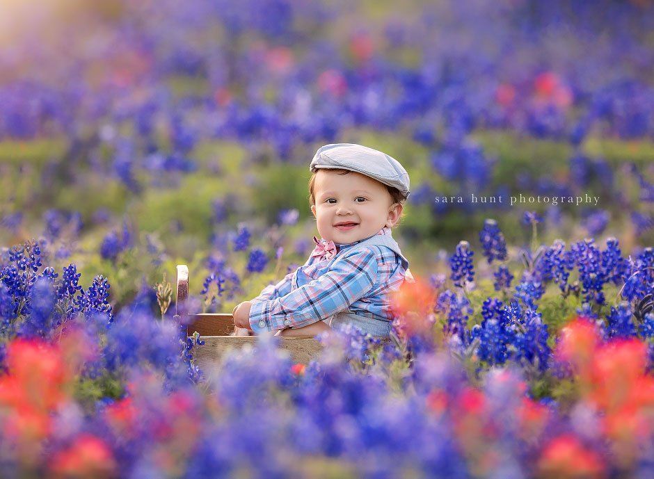 Baby boy with hat — Pearland, TX — Sara Hunt Photography