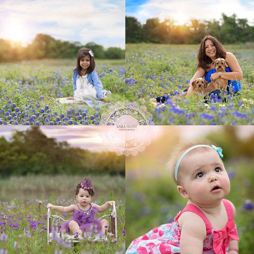 Family collage with their two dogs — Pearland, TX — Sara Hunt Photography