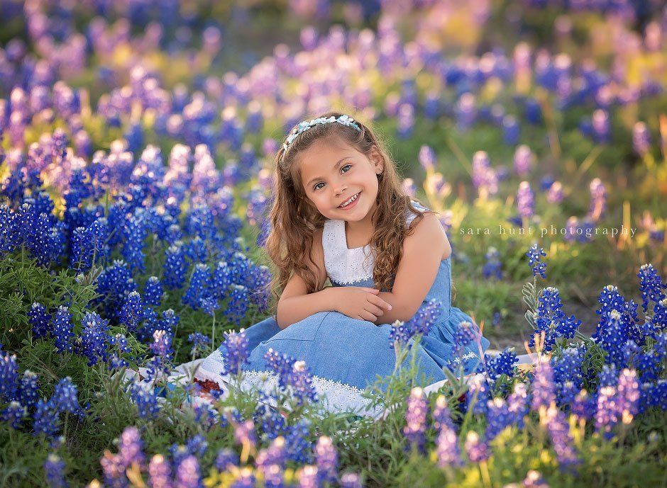 Girl smiling while sitting — Pearland, TX — Sara Hunt Photography