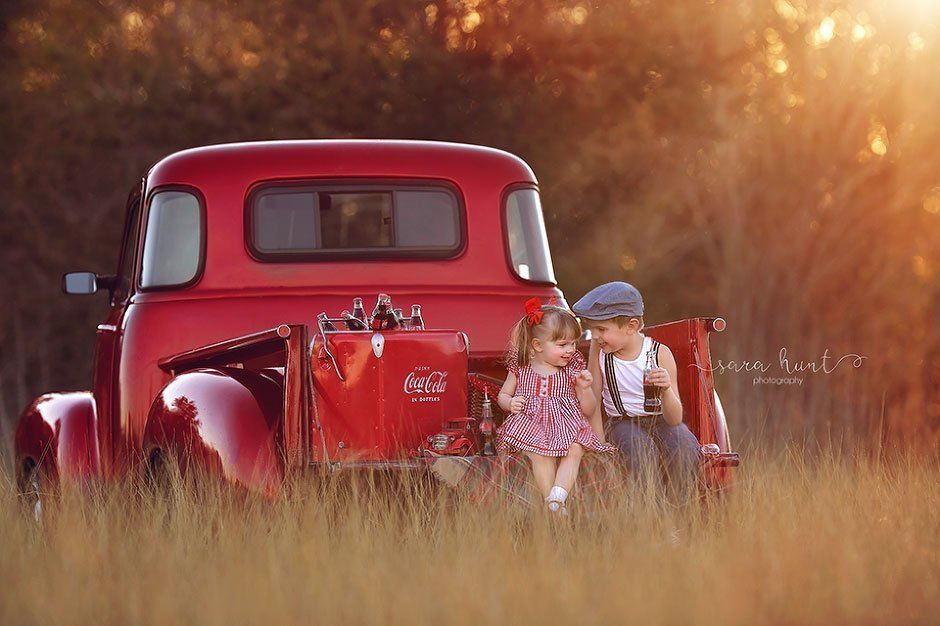 Two kids with coca-cola — Pearland, TX — Sara Hunt Photography