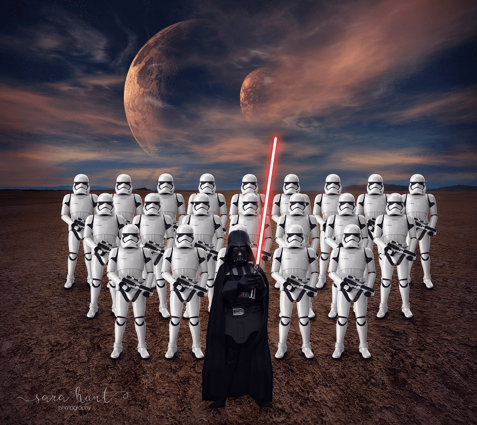 Star wars with two moons — Pearland, TX — Sara Hunt Photography