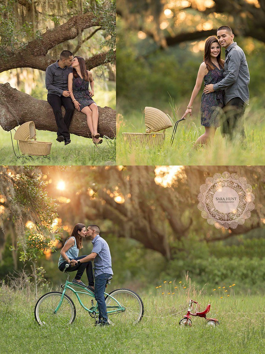 Vintage style pregnancy announcement — Pearland, TX — Sara Hunt Photography