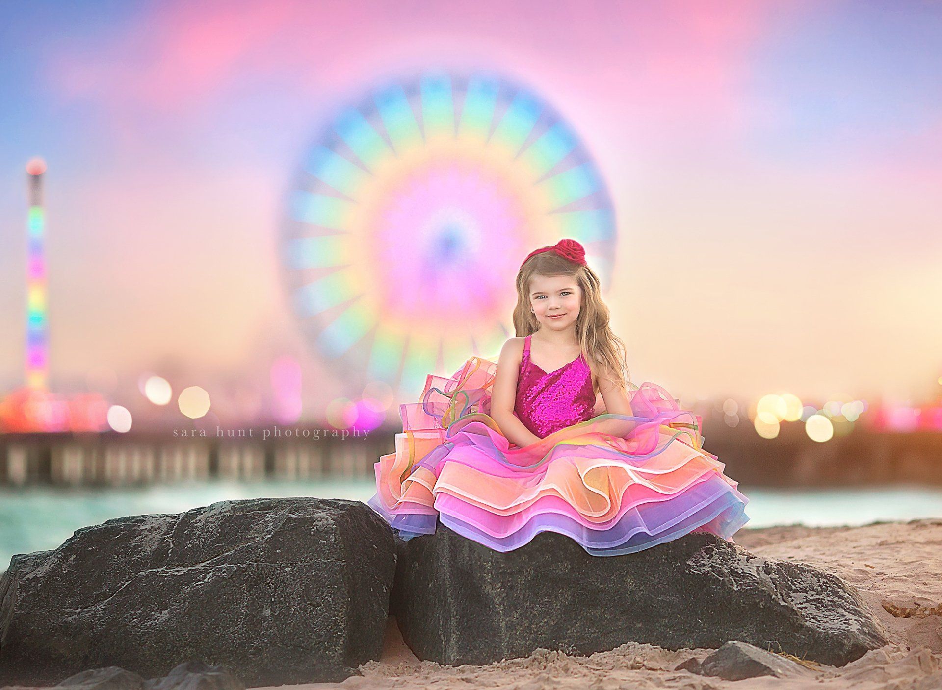 Girl sitting on the rock — Pearland, TX — Sara Hunt Photography
