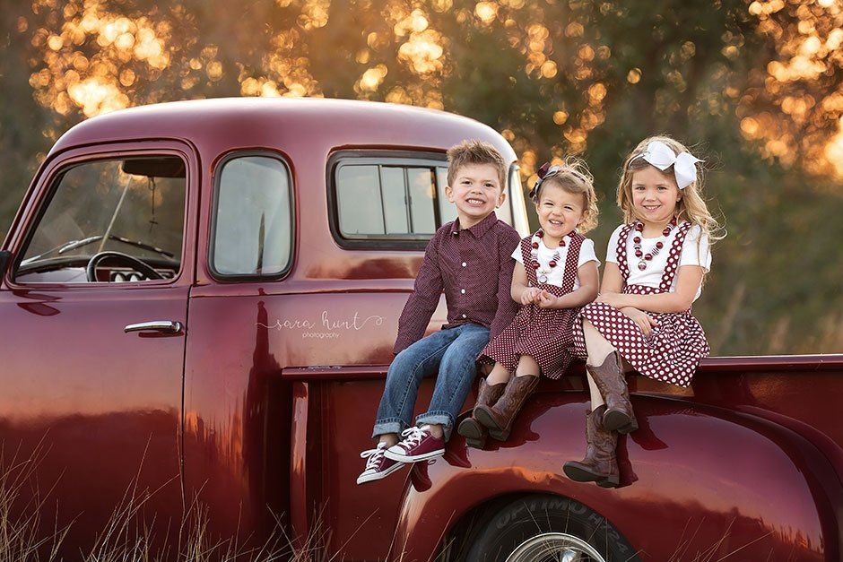 Three kids smiling — Pearland, TX — Sara Hunt Photography