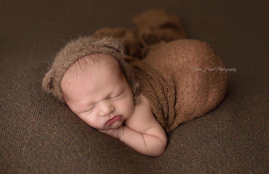 Baby with a bear hat — Pearland, TX — Sara Hunt Photography
