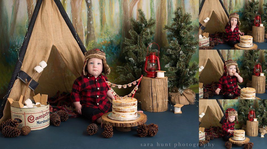 Kid smashing the birthday cake — Pearland, TX — Sara Hunt Photography