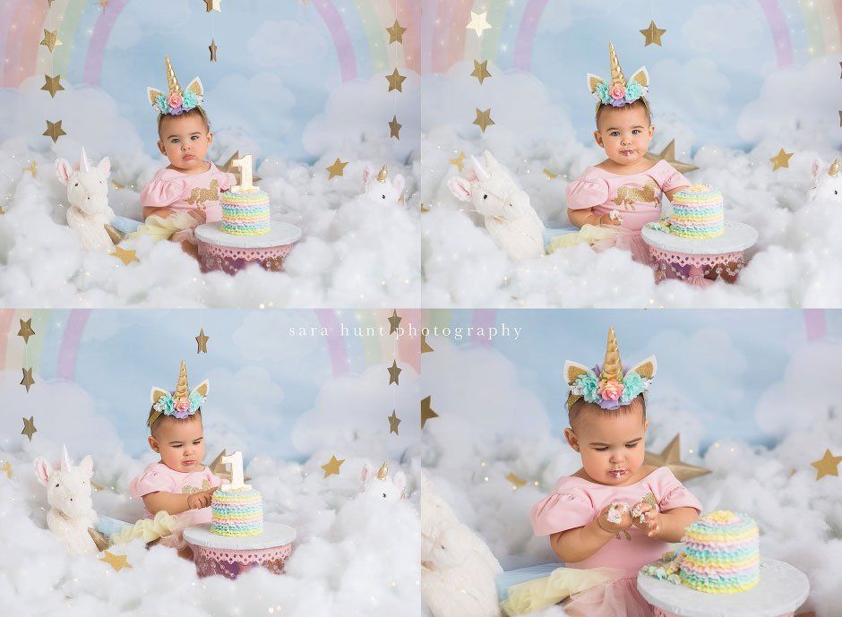 Baby wearing a unicorn headband — Pearland, TX — Sara Hunt Photography