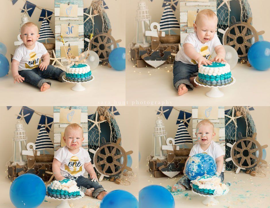 Kid smashing the cake — Pearland, TX — Sara Hunt Photography