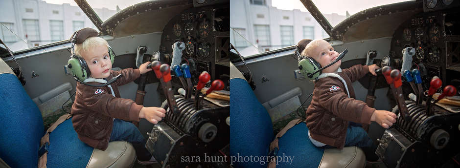 Playing on airplane — Pearland, TX — Sara Hunt Photography