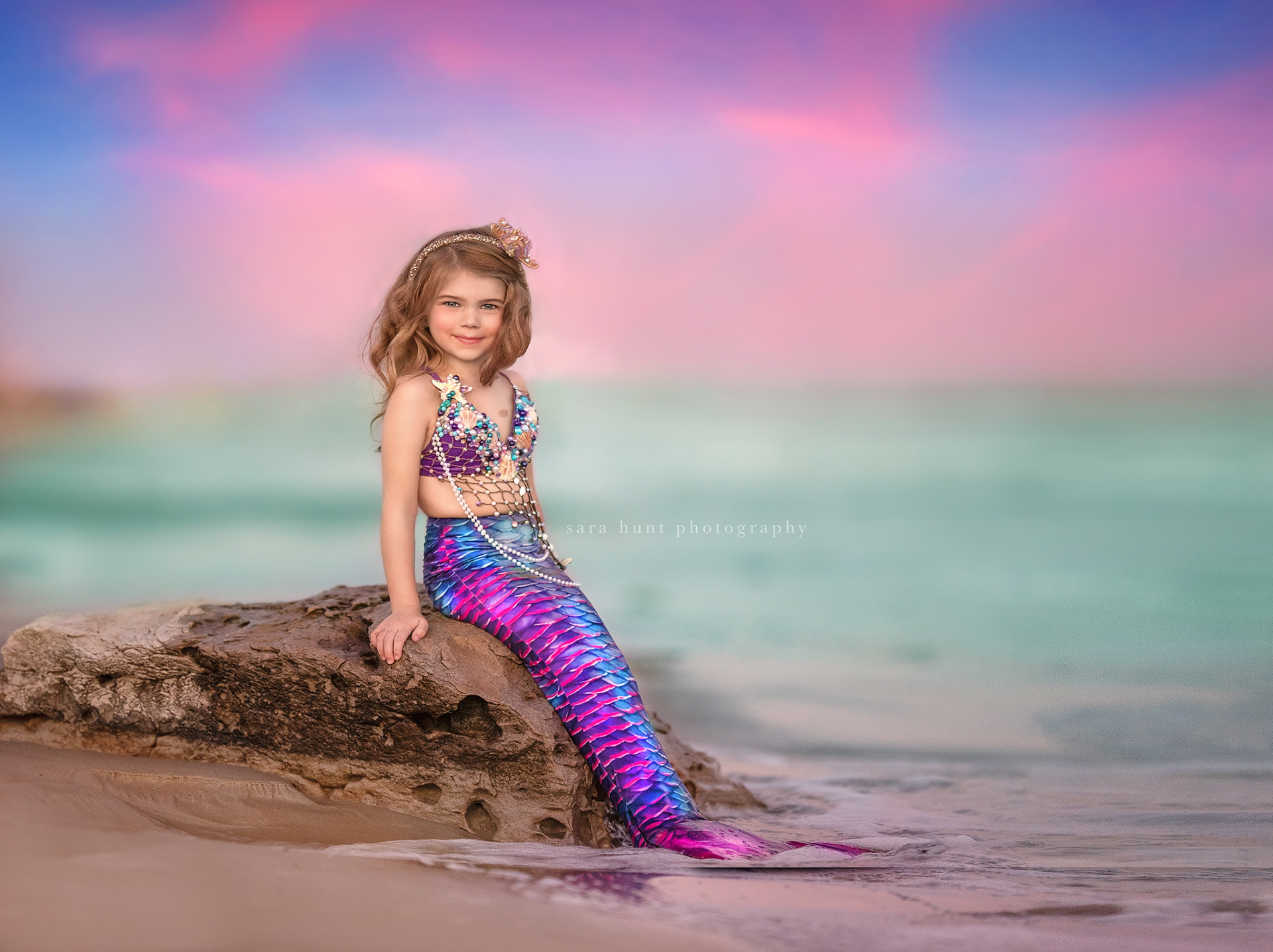 Little girl in mermaid costume — Pearland, TX — Sara Hunt Photography Little girl in mermaid costume — Pearland, TX — Sara Hunt Photography
