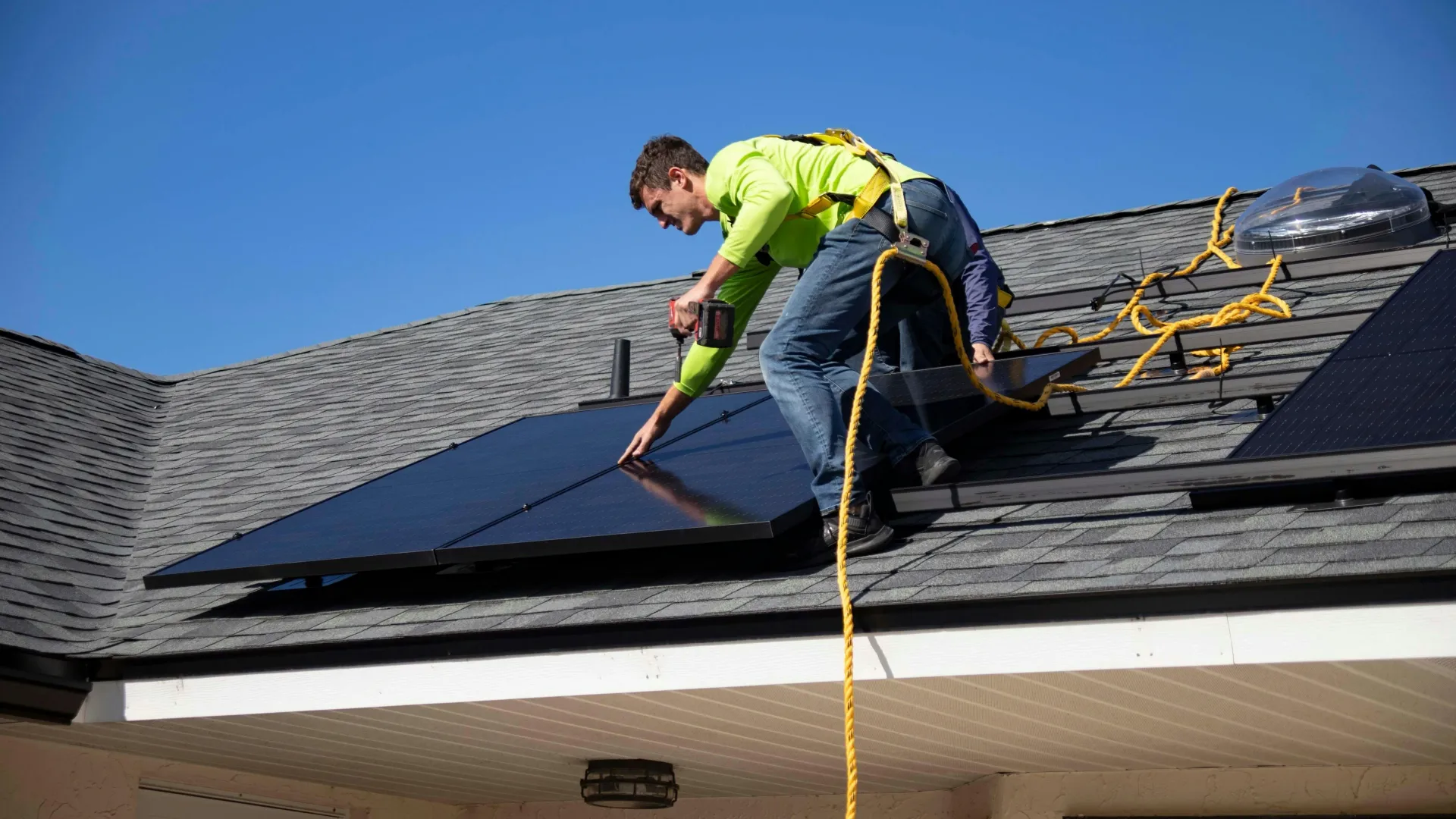 Applying for a clean energy loan to add solar panels to your property.