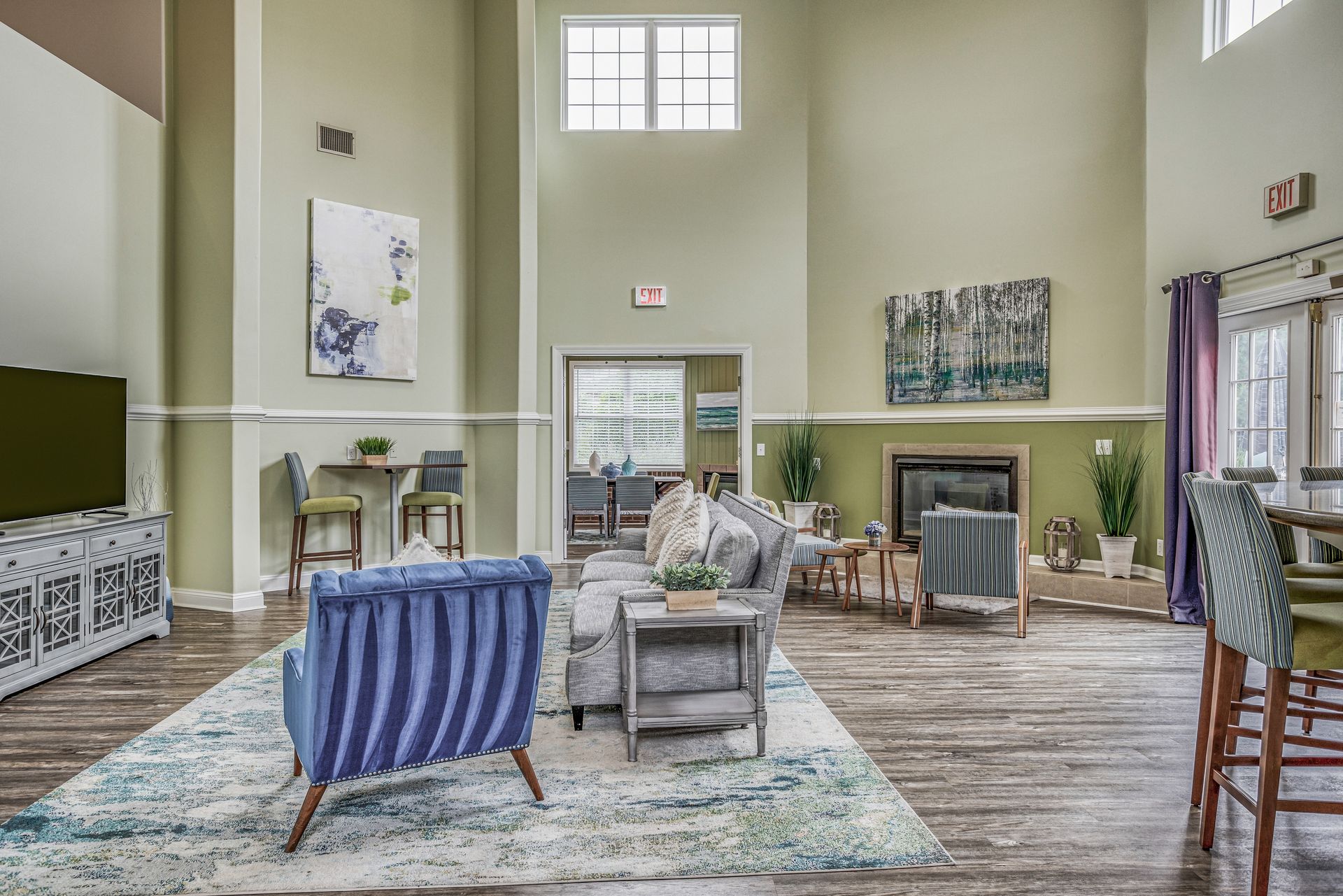 Community lounge at Pine Valley Apartments.