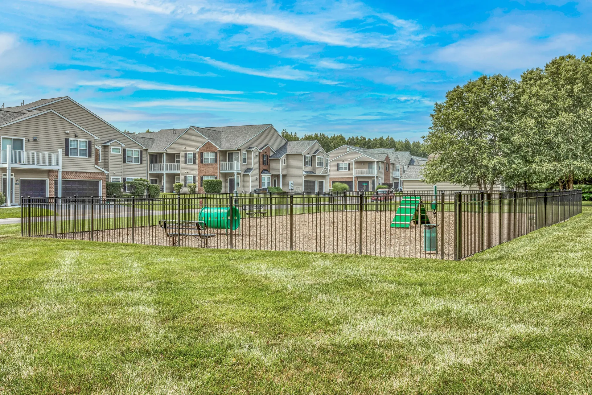 Dog park at Pine Valley Apartments.