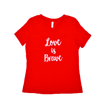 Love is Brave Women’s T-Shirt (Red)