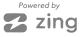 A logo for a company that is powered by zing.