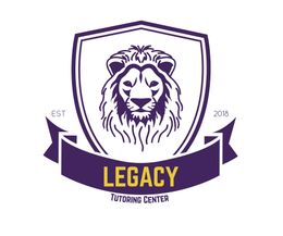 The logo for legacy tutoring center has a lion on it.