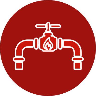 External and internal gas lines