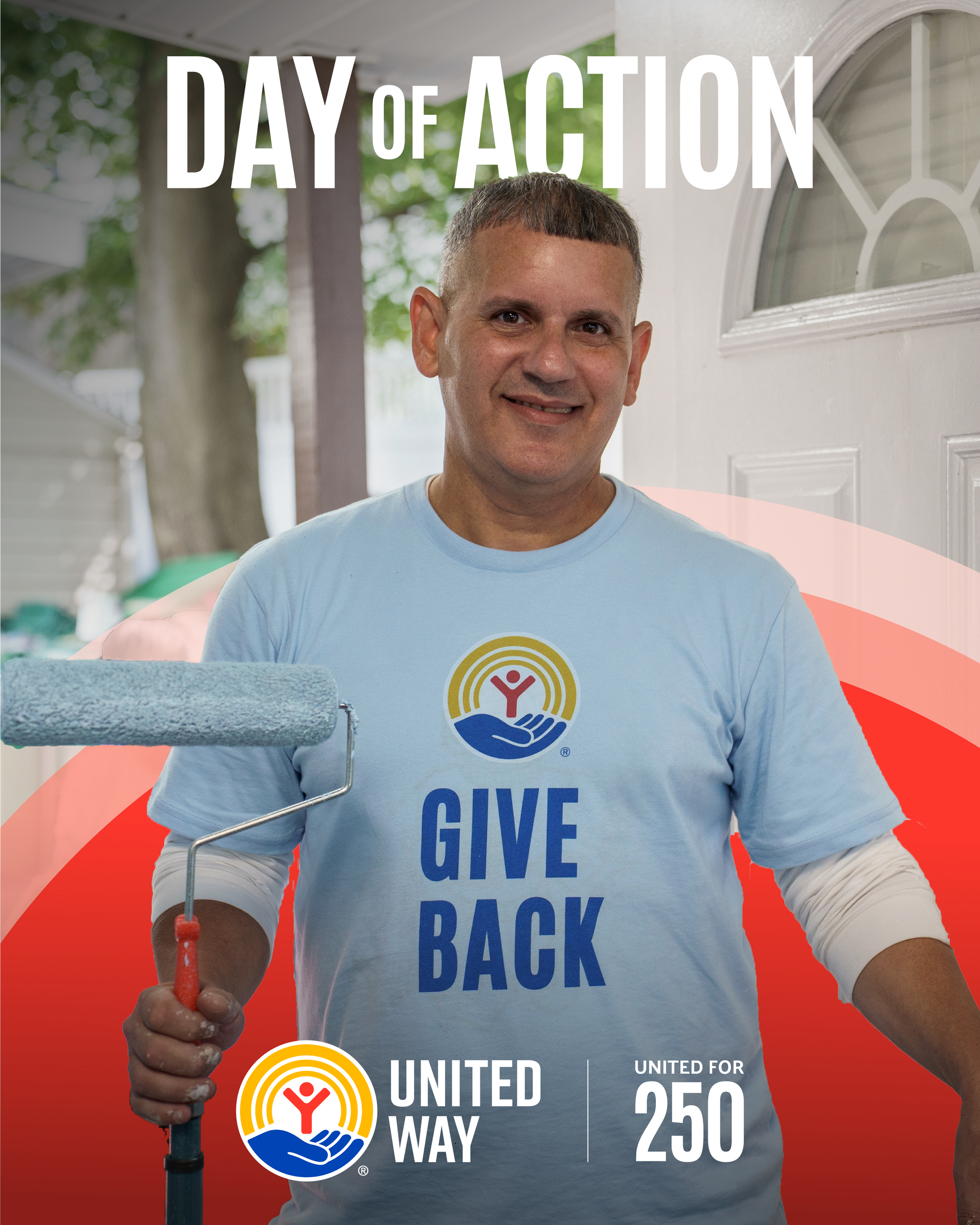 A united way logo for day of action in 2025