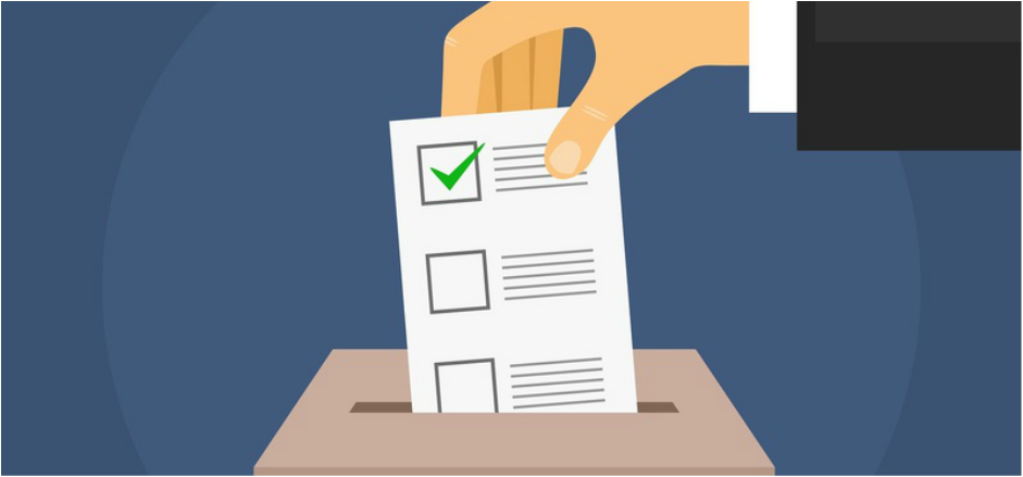Vote being cast in election (illustration)