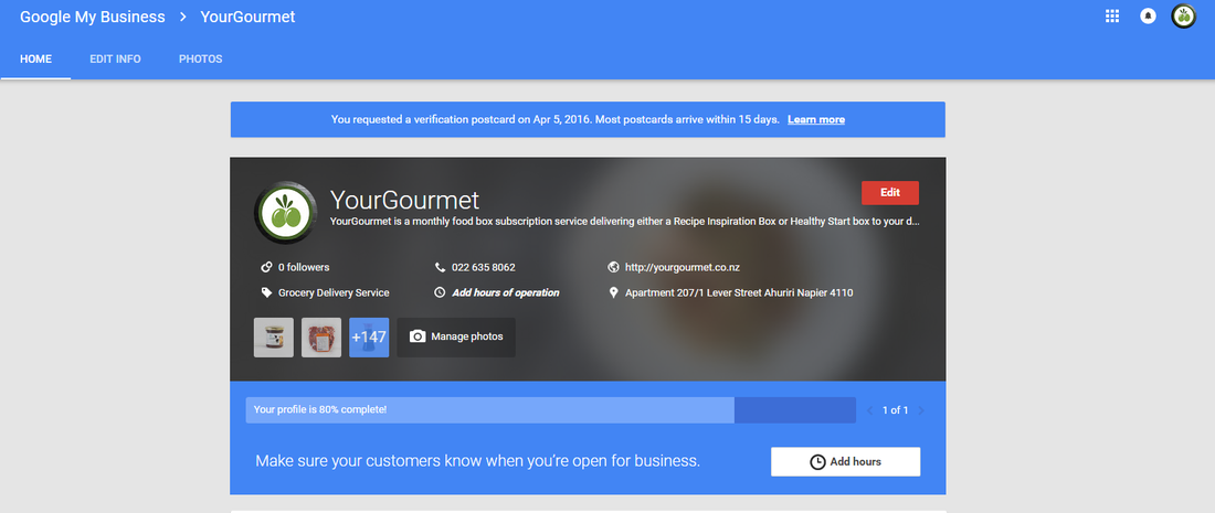 Google My Business profile example