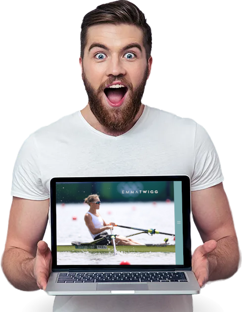 Browser illustration of an easy DIY Website Builder choosing the template to start the site creation