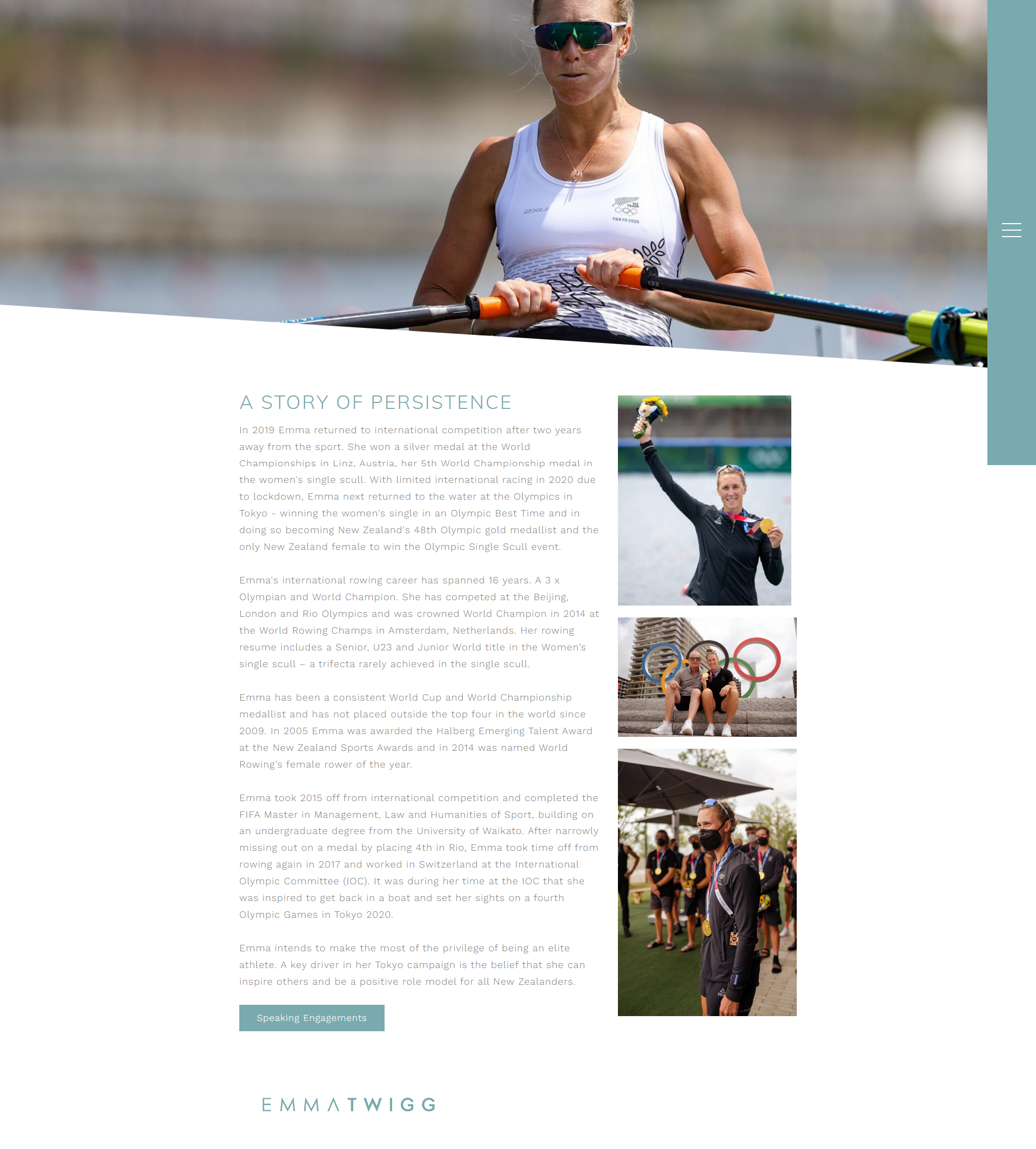 Emma Twigg website screenshot for her 5 star review of 543's website and branding services