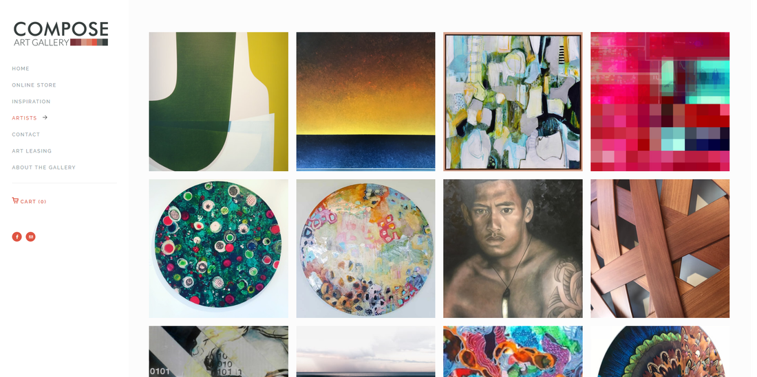Screenshot of Compose Art Gallery website