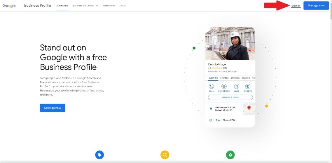 Google My Business login