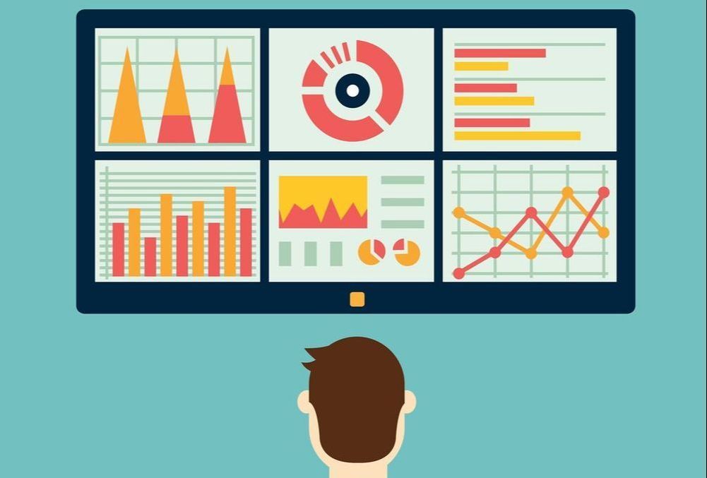 Illustration of search analytics graphs