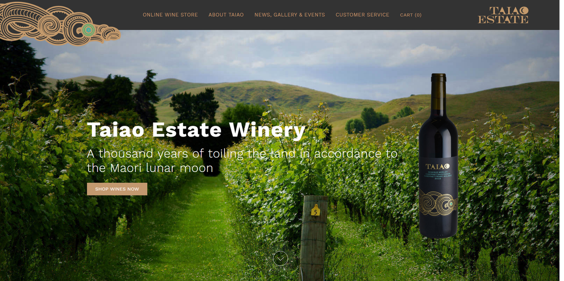 Taiao Estate web design potfolio example