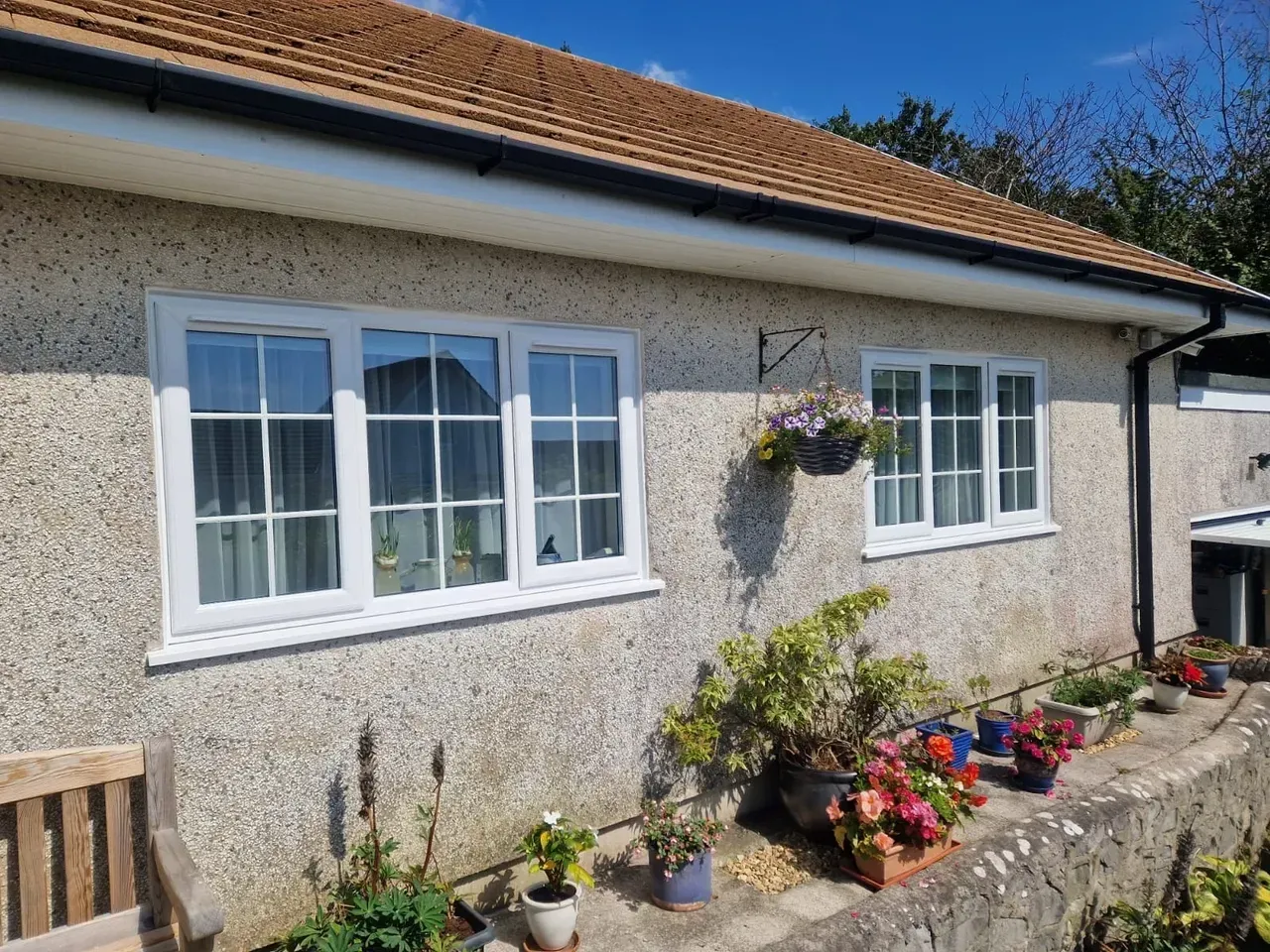 Energy-efficient white uPVC casement window installed by C4W in a Pembrokeshire home